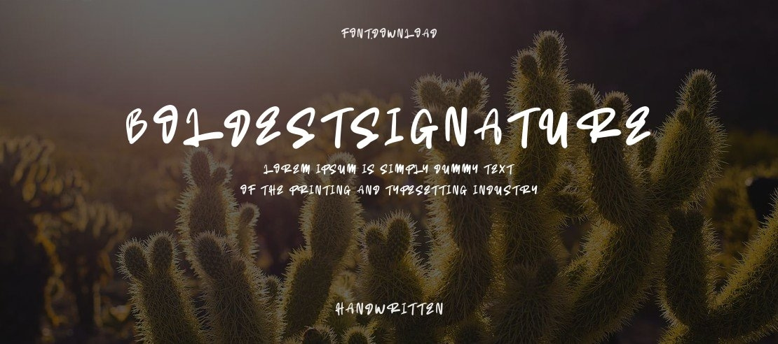 BoldestSignature Font