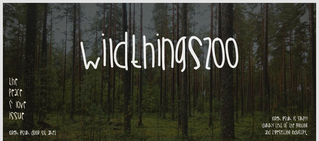 WildThingsZoo Font