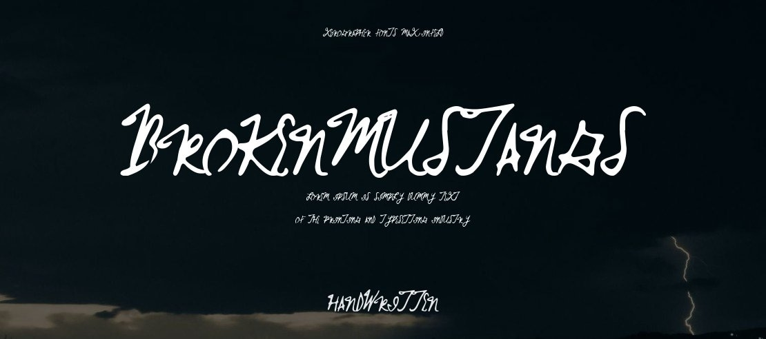 BrokenMustangs Font