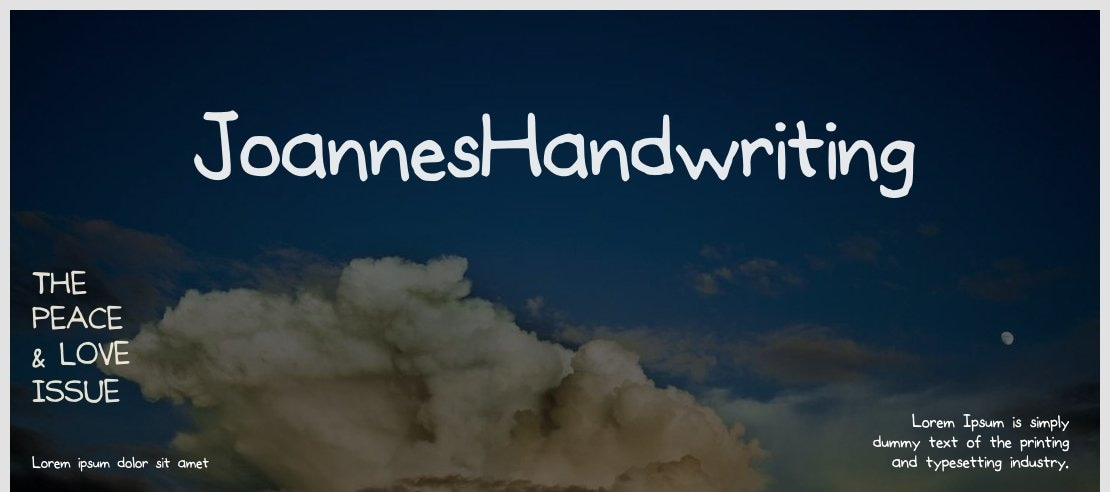 JoannesHandwriting Font