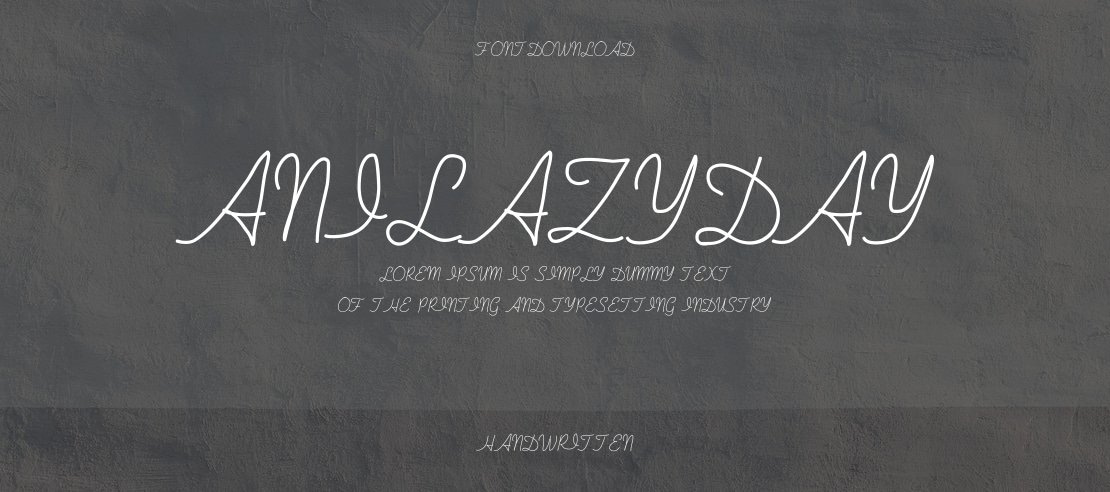 AniLazyDay Font