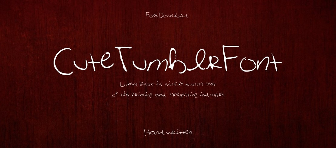 CuteTumblrFont Font