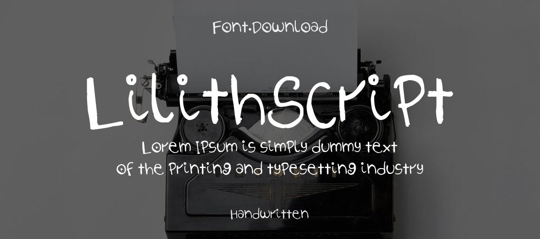 LilithScript Font