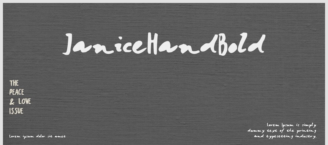 JaniceHandBold Font