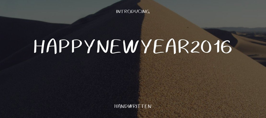 HappyNewYear2016 Font