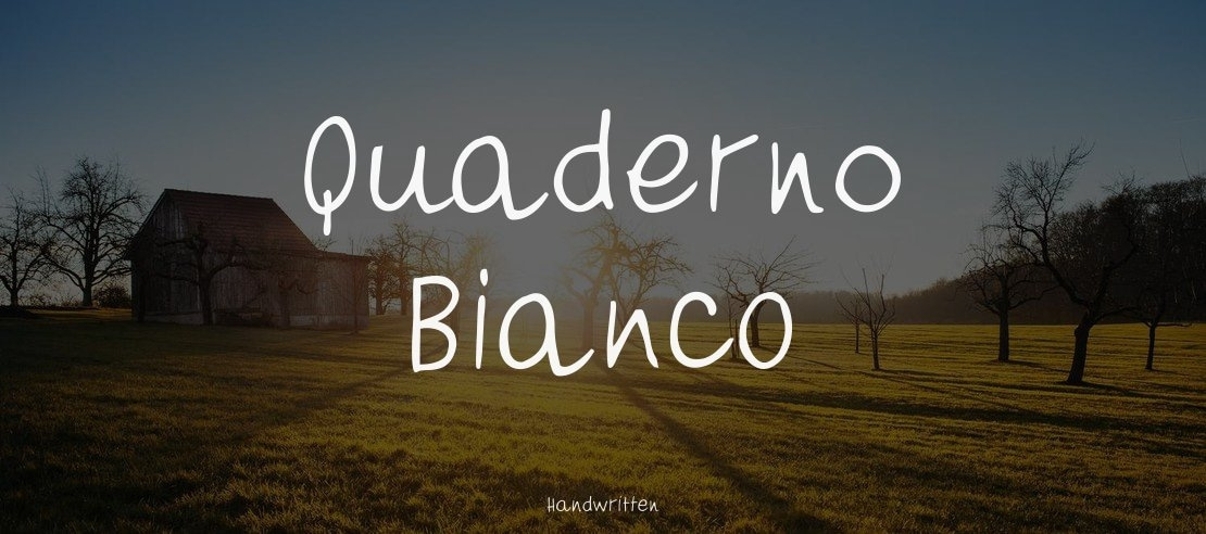 Quaderno Bianco Font Family Download