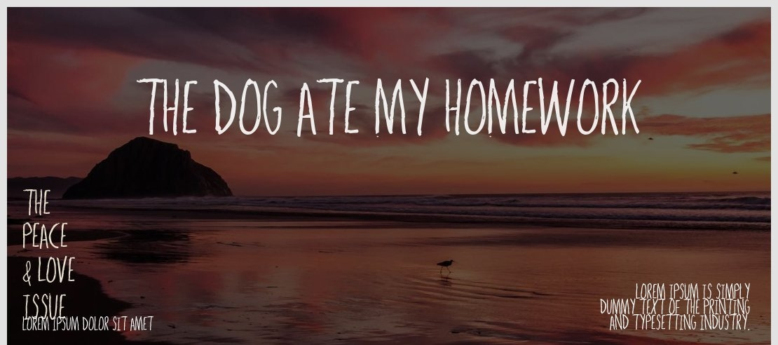 The Dog Ate My Homework Font Family