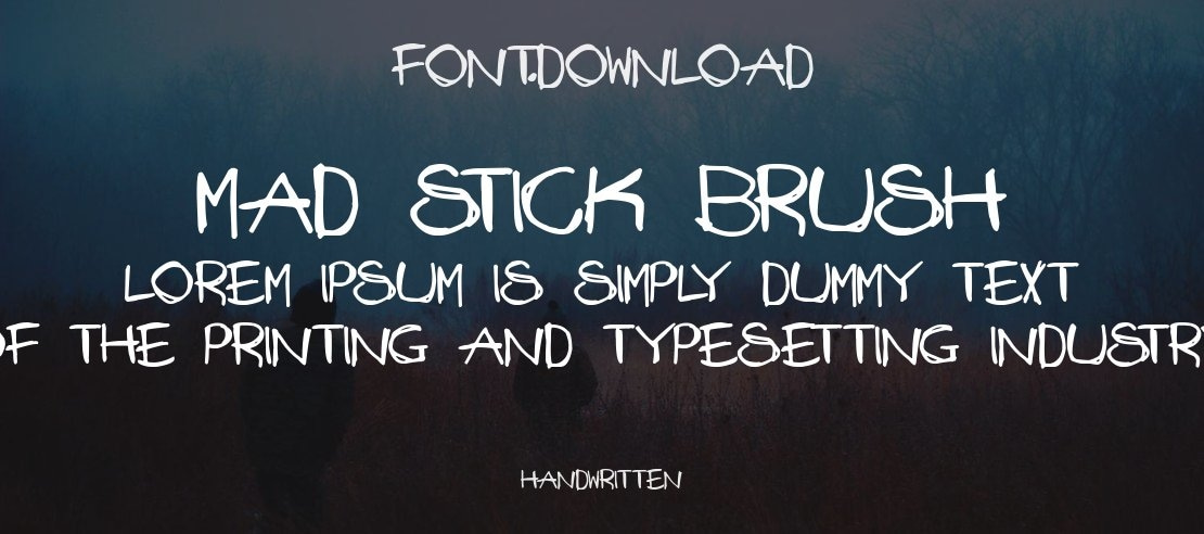 Mad Stick Brush Font