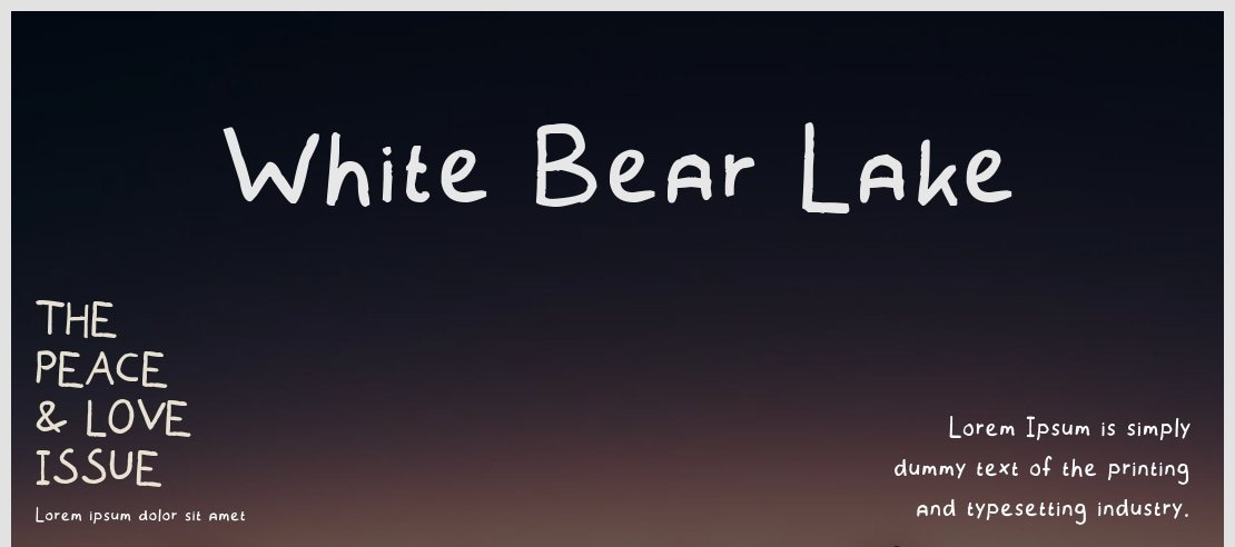White Bear Lake Font