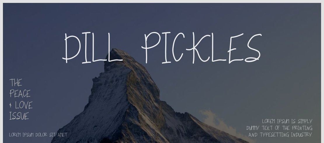 dill pickles Font