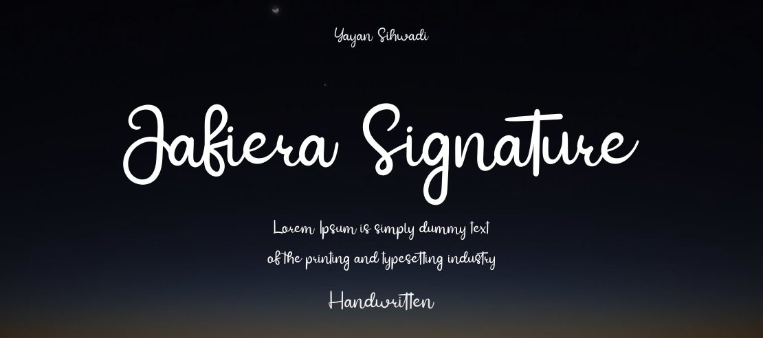 Jafiera Signature Font