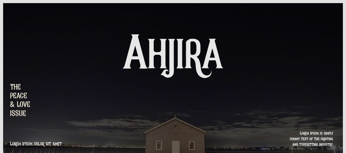 Ahjira Font