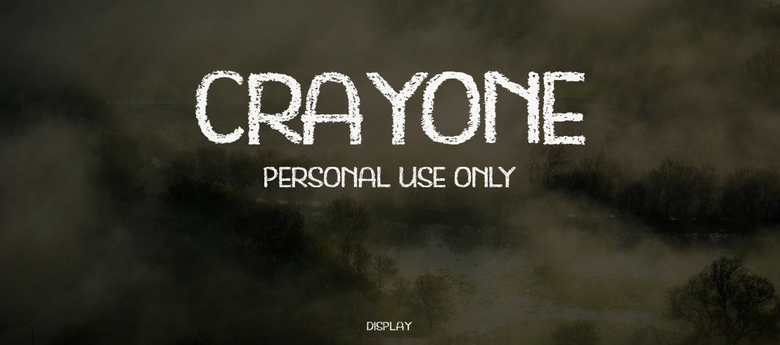 Crayone personal use only Font