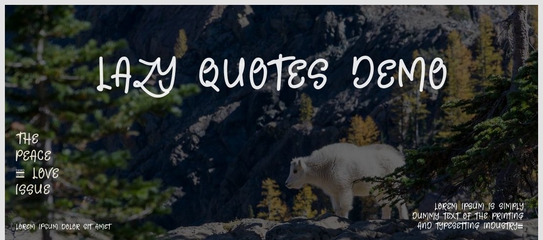 Lazy Quotes Demo Font