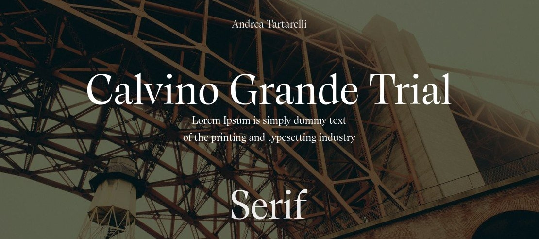 Calvino Grande Trial Font Family