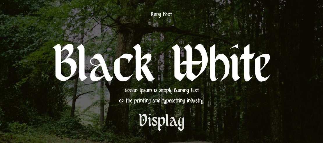 Black White Font