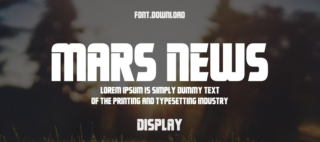 Mars News Font Family