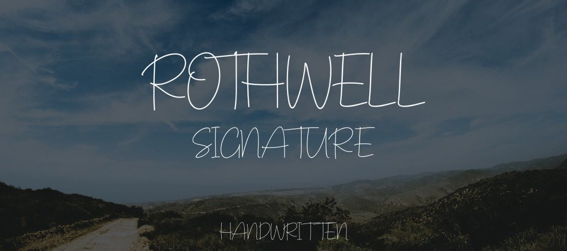 Rothwell Signature Font