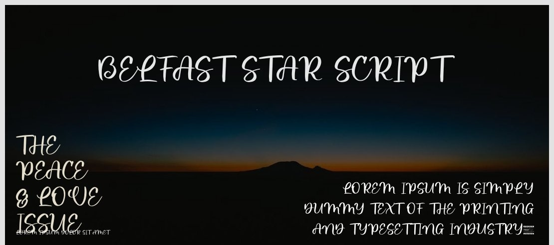 Belfast Star Script Font