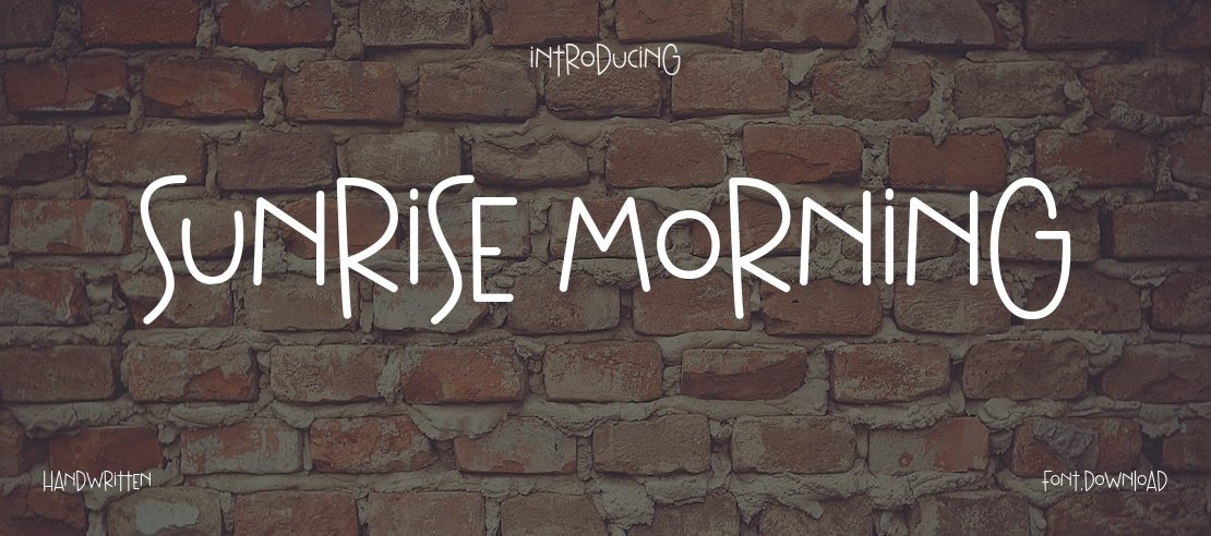 Sunrise Morning Font