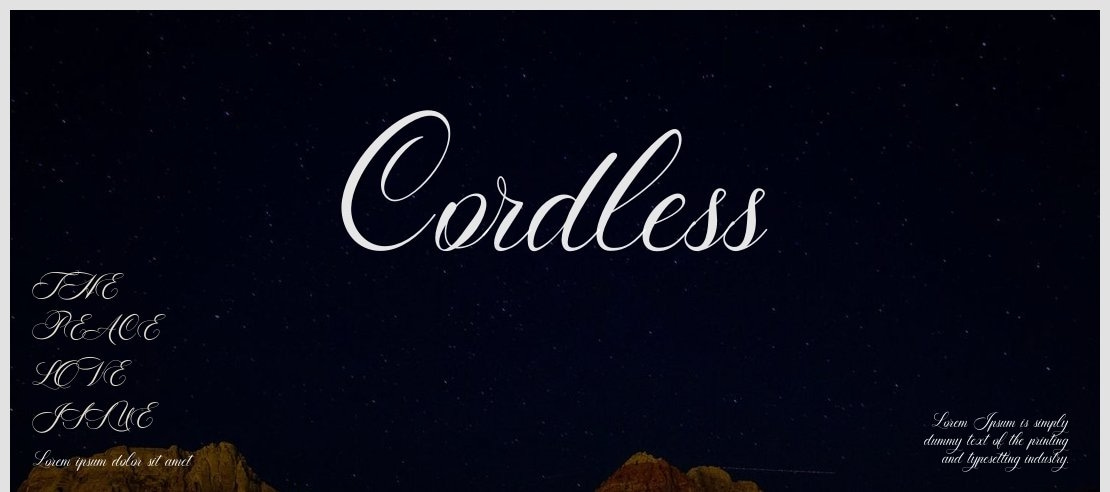 Cordless Font