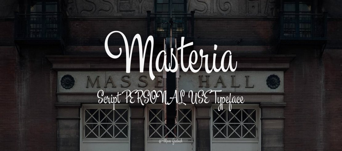 Masteria Script PERSONAL USE Font Family