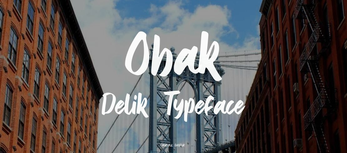 Obak Delik Font