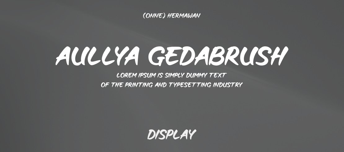 Aullya Gedabrush Font