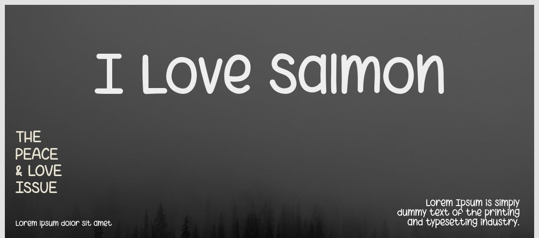 I Love Salmon Font