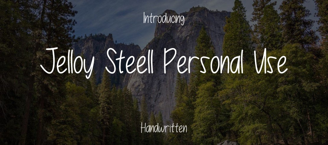 Jelloy Steell Personal Use Font