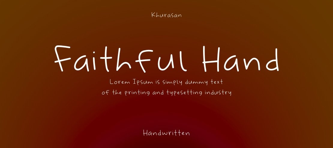 Faithful Hand Font