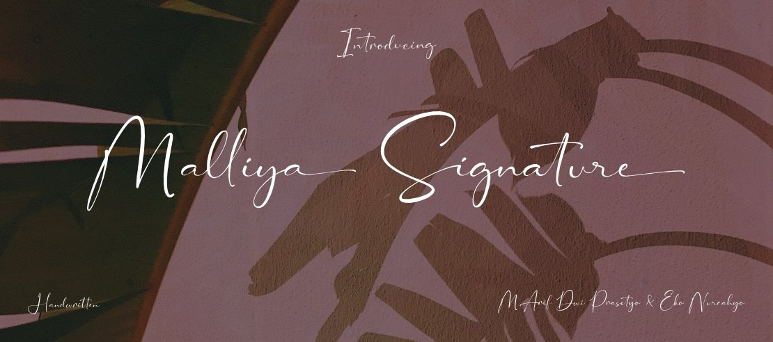 Malliya Signature Font