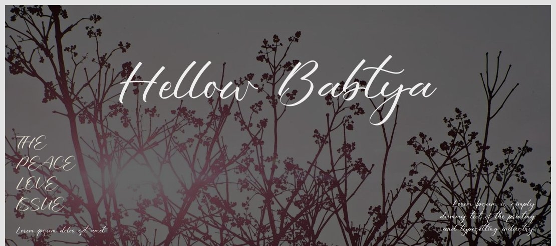 Hellow Babtya Font