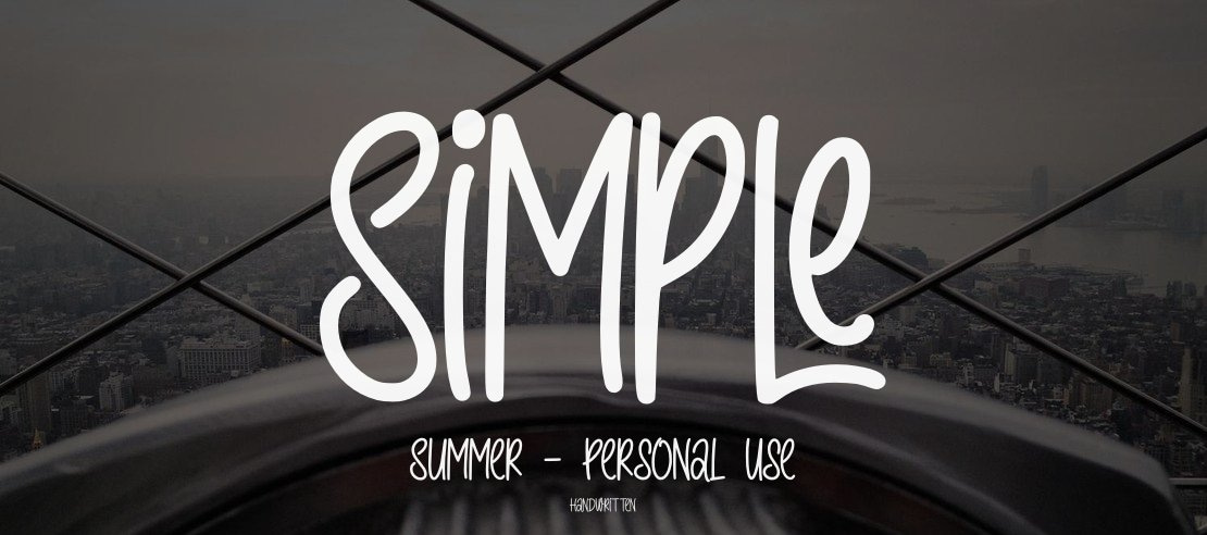 Simple Summer - Personal Use Font