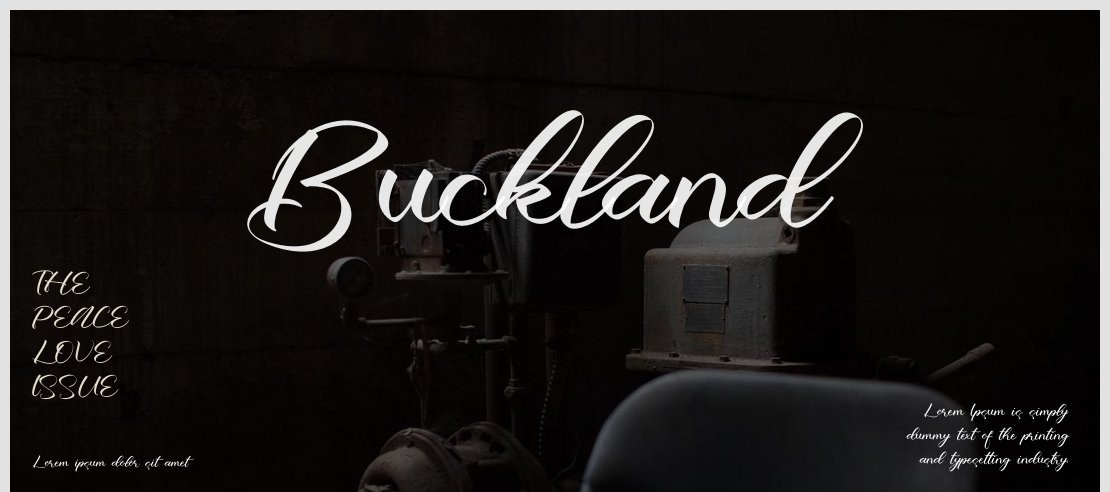 Buckland Font