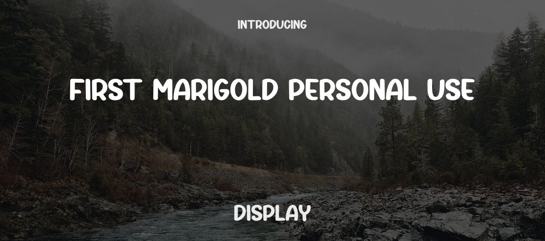 First Marigold Personal Use Font