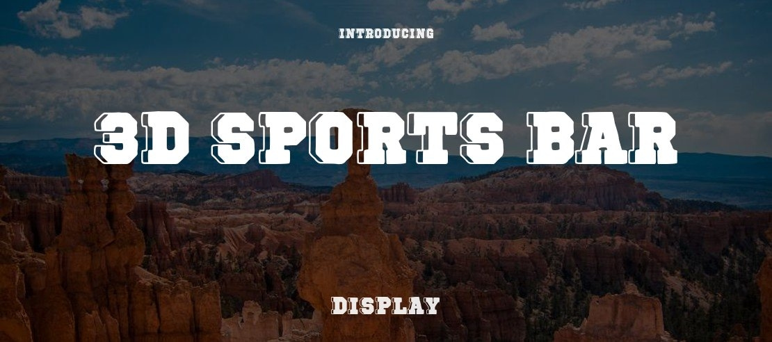 3D Sports Bar Font