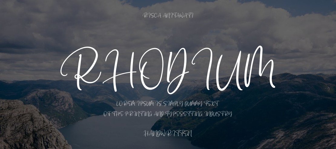 Rhodium Font