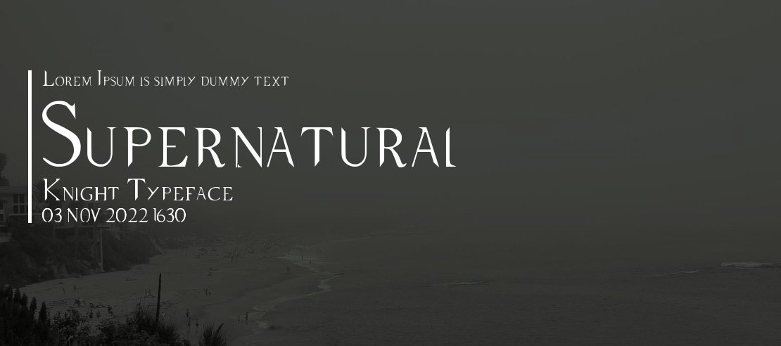 Supernatural Knight Font
