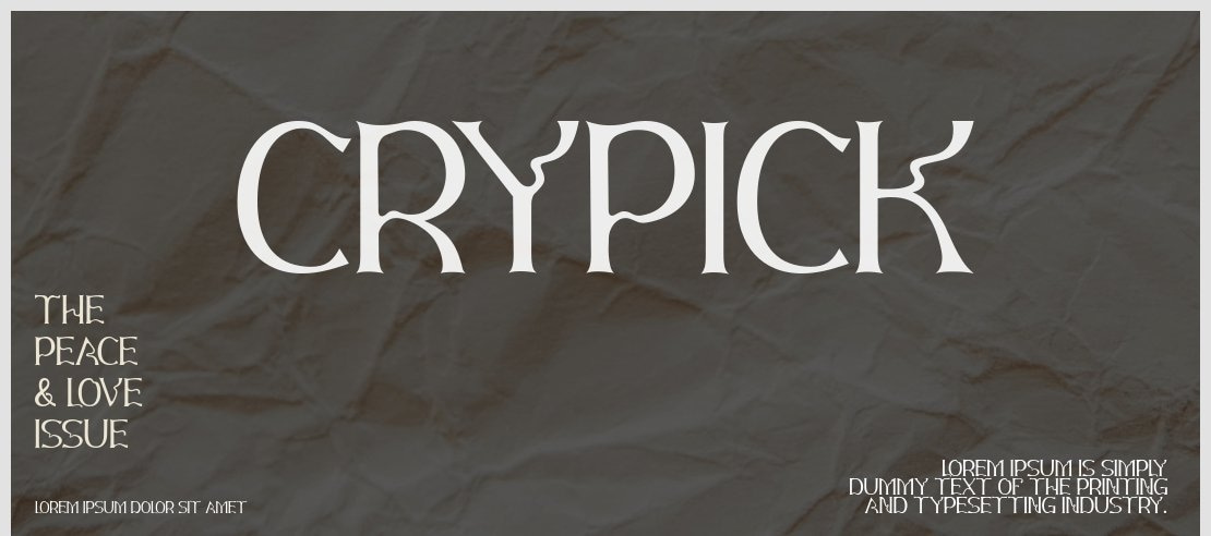 Crypick Font