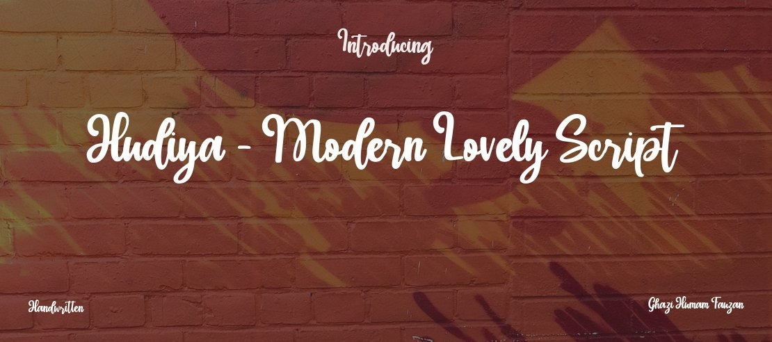 Hudiya - Modern Lovely Script Font Family