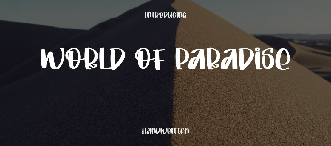 World Of Paradise Font