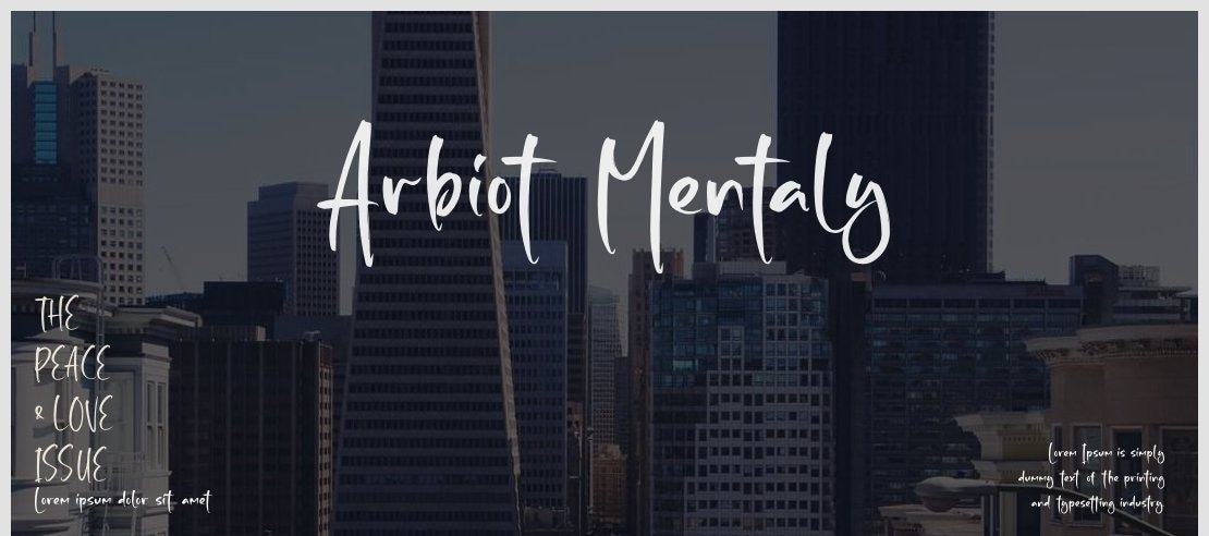 Arbiot Mentaly Font