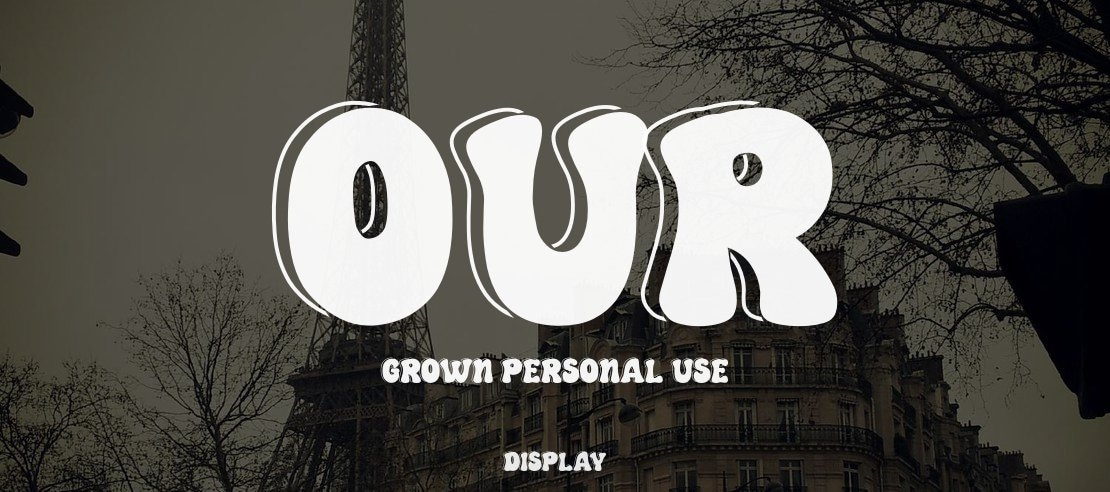 Our Grown Personal Use Font