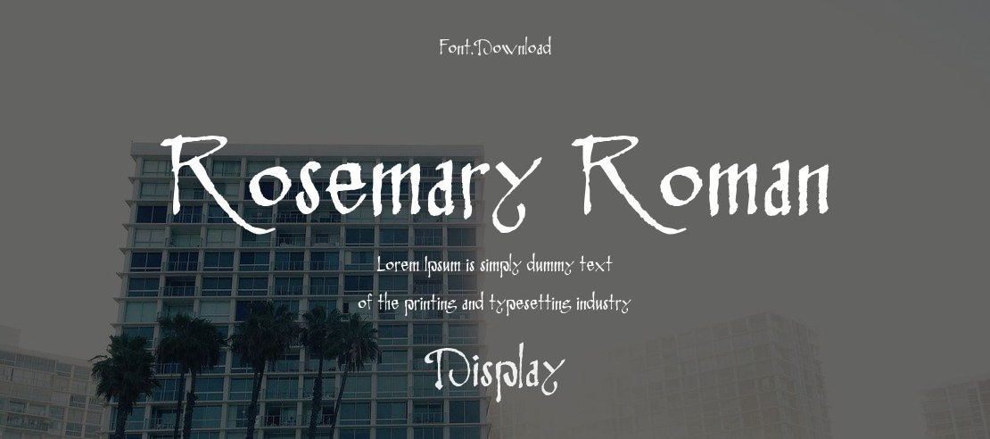 Rosemary Roman Font