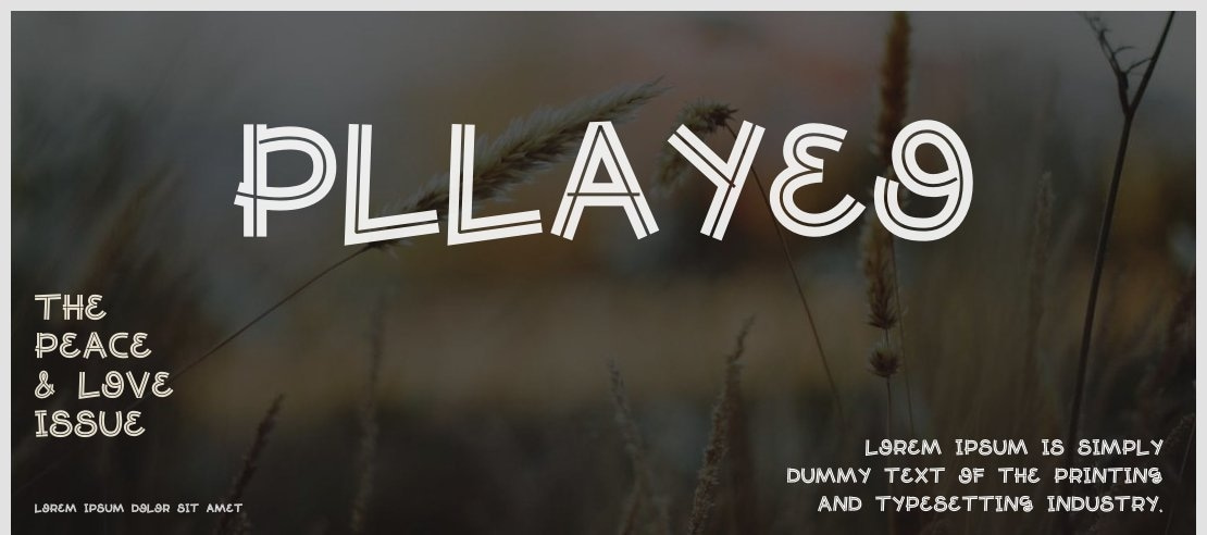 Pllayeo Font Family