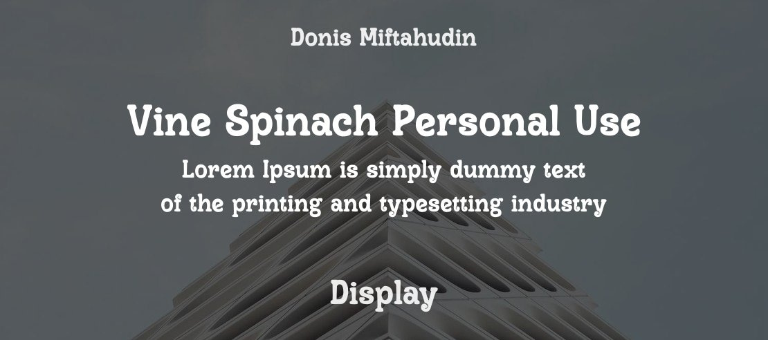 Vine Spinach Personal Use Font