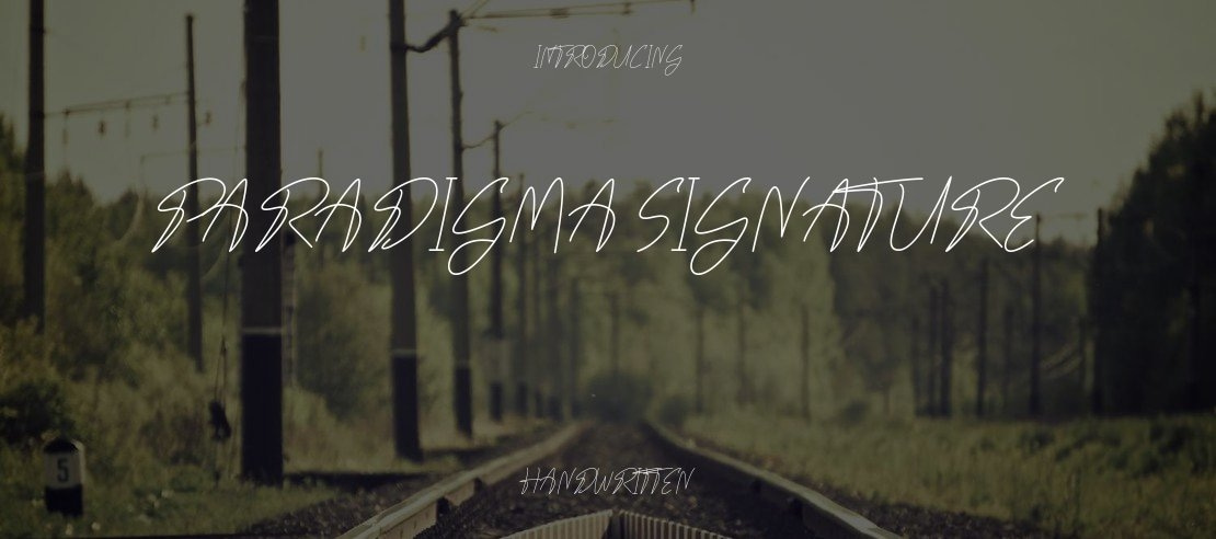 Paradigma Signature Font