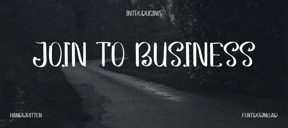 JOIN TO BUSINESS Font