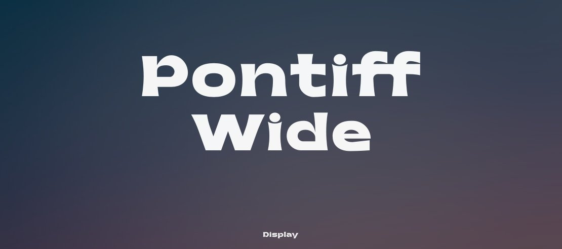 Pontiff Wide Font